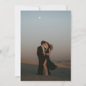 Einfache Skriptzeitschrift Modernes Foto Hochzeit Dankeskarte (Rückseite)