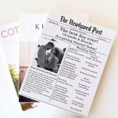 Einfache Skriptzeitung Hochzeit speichern Sie das  Einladung