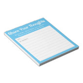 Einfache Sky Blue Library / Business Comment Card Notizblock (angewinkelt)