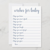 Einfache Slate Wünsche | Dusty Blue Keepake Card Einladung (Vorderseite)