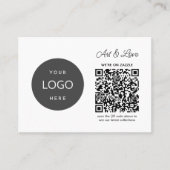 Einfache Small Business Card mit QR-Code-Store-Nam Visitenkarte (Vorderseite)
