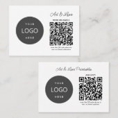 Einfache Small Business Card mit QR-Code-Store-Nam Visitenkarte (Vorne/Hinten)
