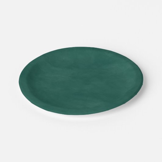 Einfache smaragdgrüne Farbe, die für eine Wasserfa Pappteller (Schrägansicht)