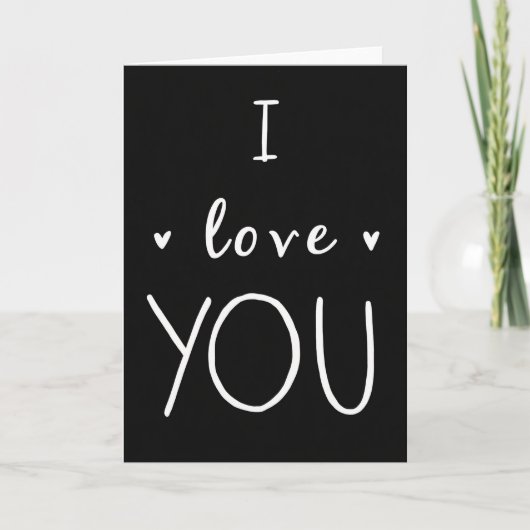 Einfache Smooth I Love You Karte (Vorderseite)