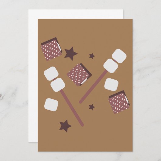 Einfache Smores Cookies Campfire Gruß (Vorne/Hinten)