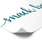 Einfache Snack-Bar | Aquamarines Aqua Any Event Si Poster (Ecke)