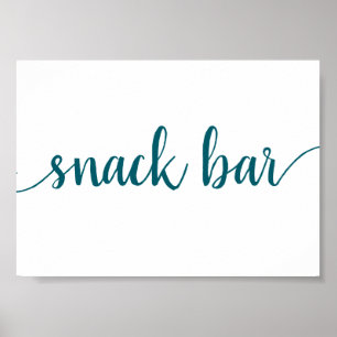 Einfache Snack-Bar Aquamarines Aqua Any Event Si Poster