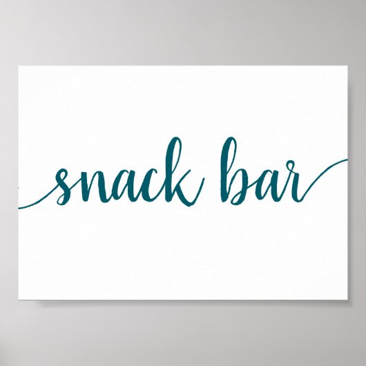 Einfache Snack-Bar | Aquamarines Aqua Any Event Si Poster (Vorne)