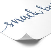 Einfache Snack-Bar | Dusty Blue Any Event Sign Poster (Ecke)