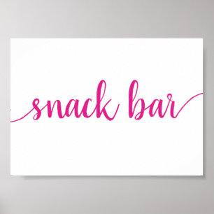 Einfache Snack-Bar Jedes Ereignis wird in Pink a Poster