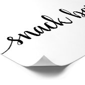 Einfache Snack-Bar | Schwarzes Skript Jedes Ereign Poster (Ecke)