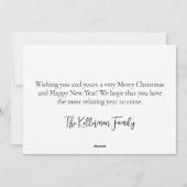 Einfache Snowflake Foto Collage Frohe Weihnachten (Rückseite)