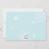 Einfache Snowflake-Fotokarte Feiertagskarte (Rückseite)