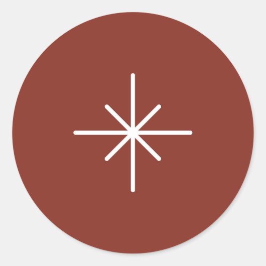 Einfache Snowflake Weihnachts-Klassiker Round Stic Runder Aufkleber (Vorderseite)