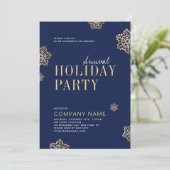 Einfache Snowflakes Einladung zu einer Jährlichen (Stehend Vorderseite)