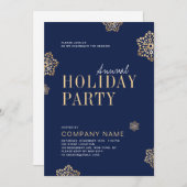 Einfache Snowflakes Einladung zu einer Jährlichen (Vorne/Hinten)