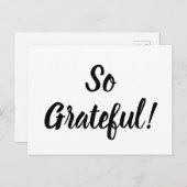 Einfache, so dankbare moderne Skripttypografie Postkarte (Vorne/Hinten)