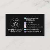 Einfache Social Media Script generisch Visitenkarte (Vorderseite)