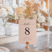 Einfache Solid Color Boho Wedding-Tischnummer Tischnummer