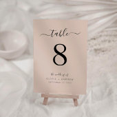 Einfache Solid Color Boho Wedding-Tischnummer Tischnummer