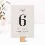 Einfache Solid Color Gardenia Offweiße Hochzeit Tischnummer<br><div class="desc">Tischnummern mit schlichter, farbenfroher und cremefarbener Rezeption. Diese moderne schicke Tafelkarte ist einfach klassisch und elegant mit einer schlichten Hintergrundfarbe und einem hübschen Schriftart mit Schwänzen für die Schriftzeichen. Im neuen Farbraum gezeigt. Erhältlich in mehreren Farboptionen, oder fühlen Sie sich frei, die Farben aus dem Editor zu bearbeiten (klicken Sie...</div>