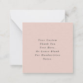 Einfache Solid Color Light Pink Hochzeit Vielen Da Mitteilungskarte (Rückseite)