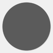 Einfache, solide Farbe dunkelgrau Runder Aufkleber (Vorderseite)
