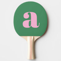 Einfache Sommer-Pink-Grüne Retro-Monogramm-Initial