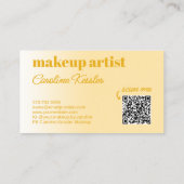 Einfache Sommer Toskana Sun Gelbe weiße Kalligrafi Visitenkarte (Rückseite)