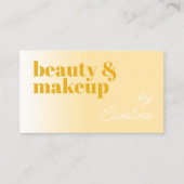 Einfache Sommer Toskana Sun Gelbe weiße Kalligrafi Visitenkarte (Vorderseite)