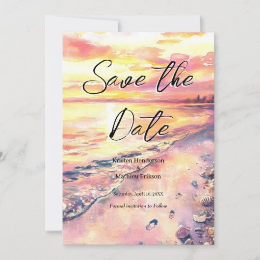 Einfache Sommerpause Save The Date (Vorderseite)