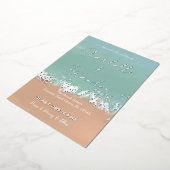 Einfache Sommerstrandhochzeit am Meer Folieneinladung (Gedreht)