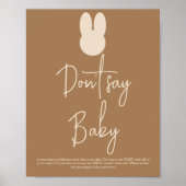 Einfache Sonne Sag nicht Baby Poster (Vorne)
