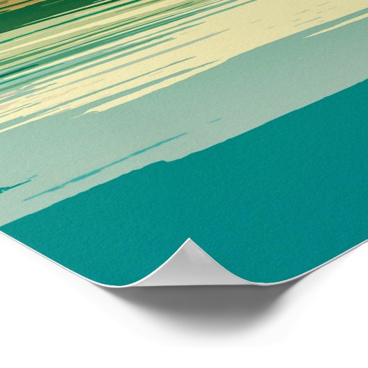 Einfache Sonnenaufgangsfischerei | Poster (Ecke)