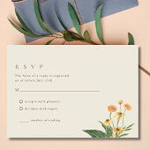 Einfache Sonnenblume Boho Wedding RSVP Card
