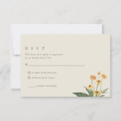 Einfache Sonnenblume Boho Wedding RSVP Card Karte (Vorderseite)