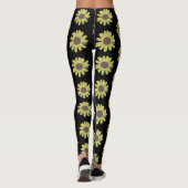 Einfache Sonnenblume Botanisches Yoga-Muster Leggings (Rückseite)