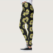 Einfache Sonnenblume Botanisches Yoga-Muster Leggings (Links)
