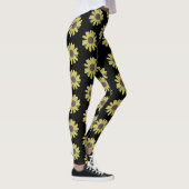 Einfache Sonnenblume Botanisches Yoga-Muster Leggings (Rechts)