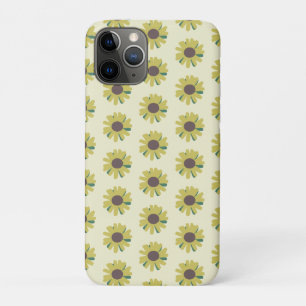 Einfache Sonnenblume Braun Gelbe Blume Muster Case-Mate iPhone Hülle