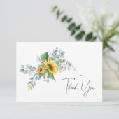Einfache Sonnenblume Danke Karte (Stehend Vorderseite)
