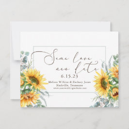 Einfache Sonnenblume dieselbe Liebe Neues Datum Save The Date