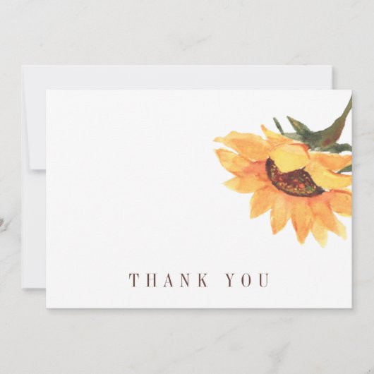 Einfache Sonnenblume II Beerdigung Danke (Vorderseite)