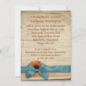 Einfache Sonnenblume Natürliches Bio Brautparty Einladung (Rückseite)