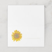 Einfache Sonnenblumen-Platzkarten Platzkarte (Außenseite Aufgefaltet)