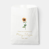 Einfache Sonnenblumen-Samen-Päckchen Beerdigung  Geschenktütchen (Vorderseite)