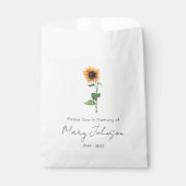 Einfache Sonnenblumen-Samen-Päckchen Beerdigung Geschenktütchen (Vorderseite)