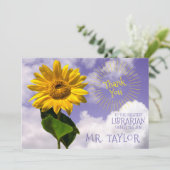 Einfache Sonnenblumen und Sonnenstrahlen dank rust Dankeskarte (Stehend Vorderseite)