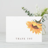 Einfache Sonnenblumenfeier Danke (Stehend Vorderseite)