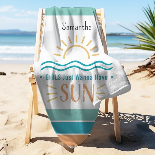 Einfache Sonnenschutzwellen Personalisiert Strandtuch